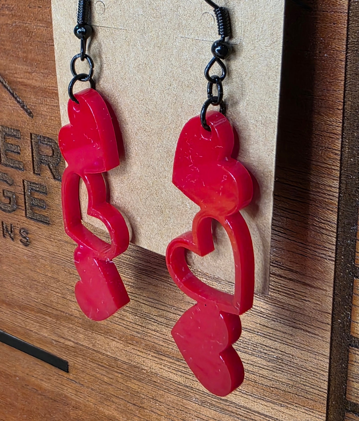 Stacked hearts-red