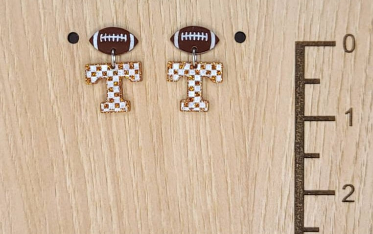 Checkered Power T football