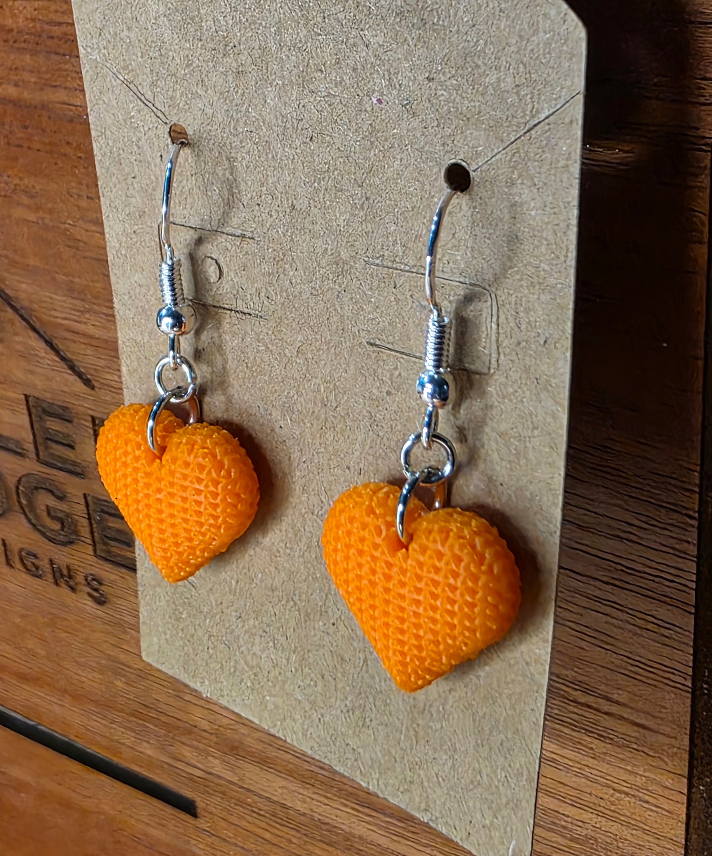 Knitted hearts (orange)