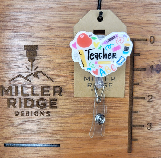 Teacher badge reel