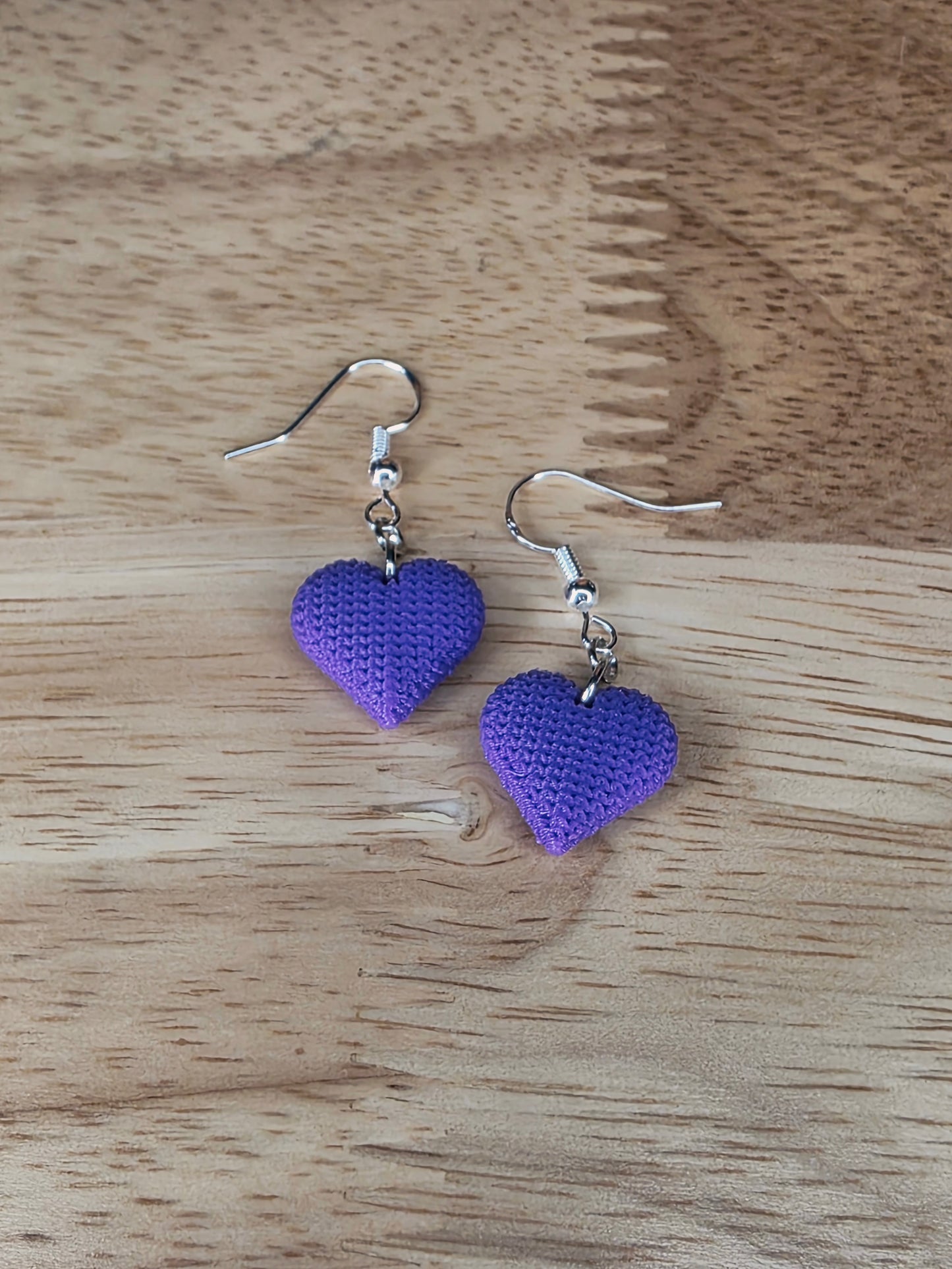 Knitted hearts (purple)