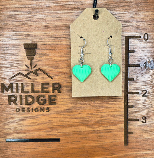 Knitted hearts (green)