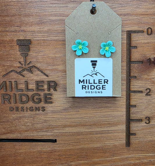 Teal forget me not flower