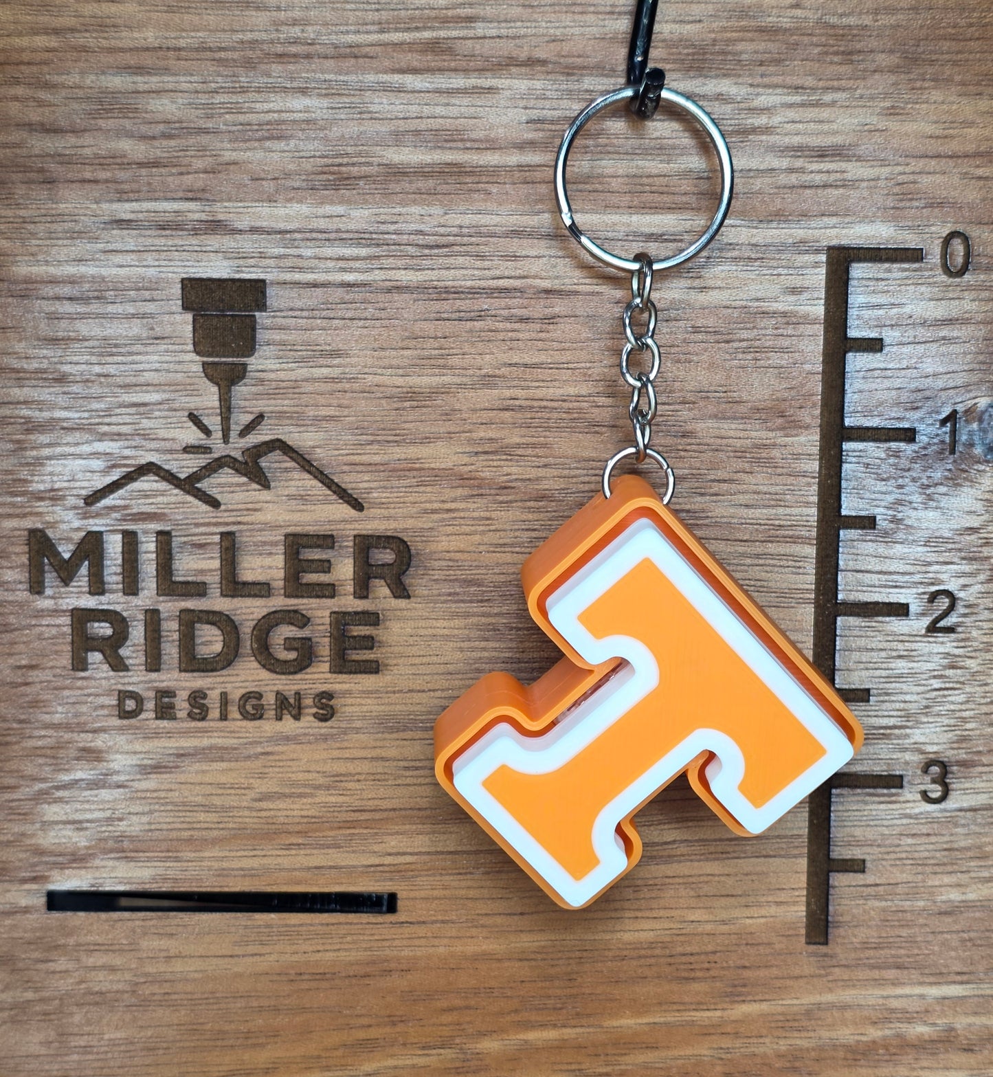 Power T fidget clicker keychain