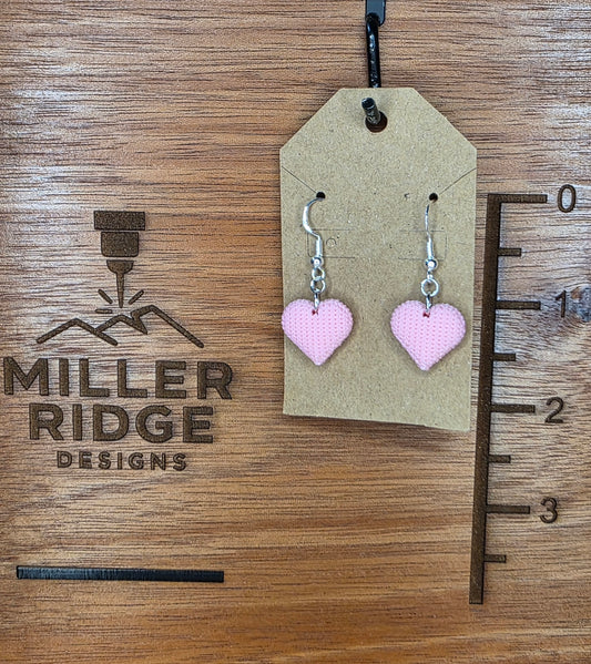 Knitted hearts (pink)