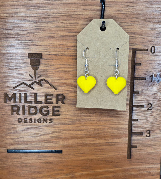 Knitted hearts (yellow)