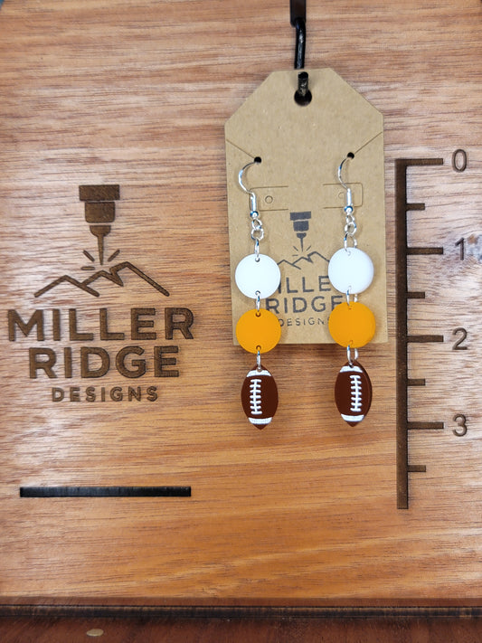 Orange and White football