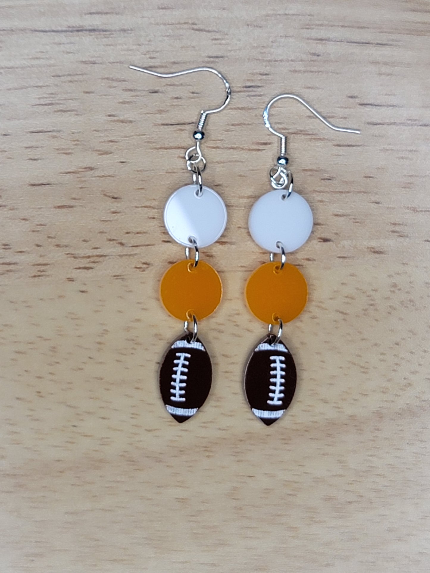 Orange and White football