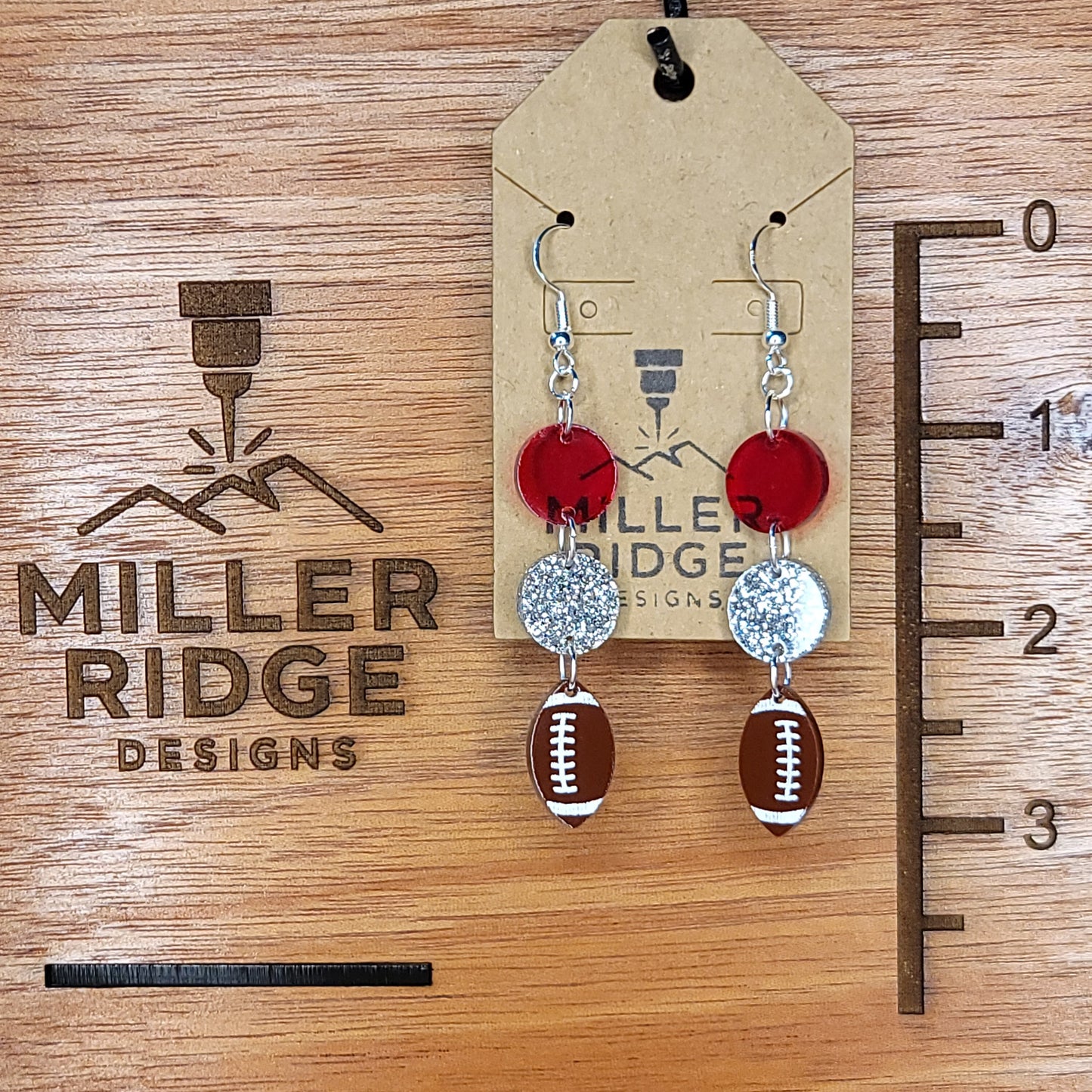 Crimson/maroon and Silver football