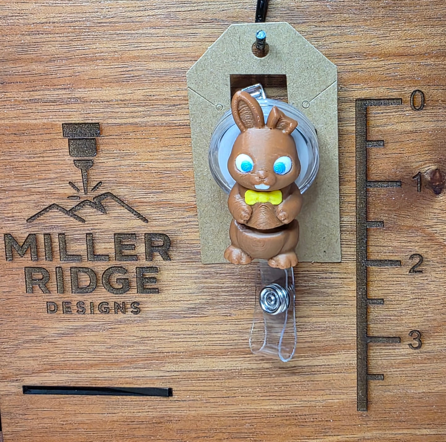 Chocolate bunny badge reel