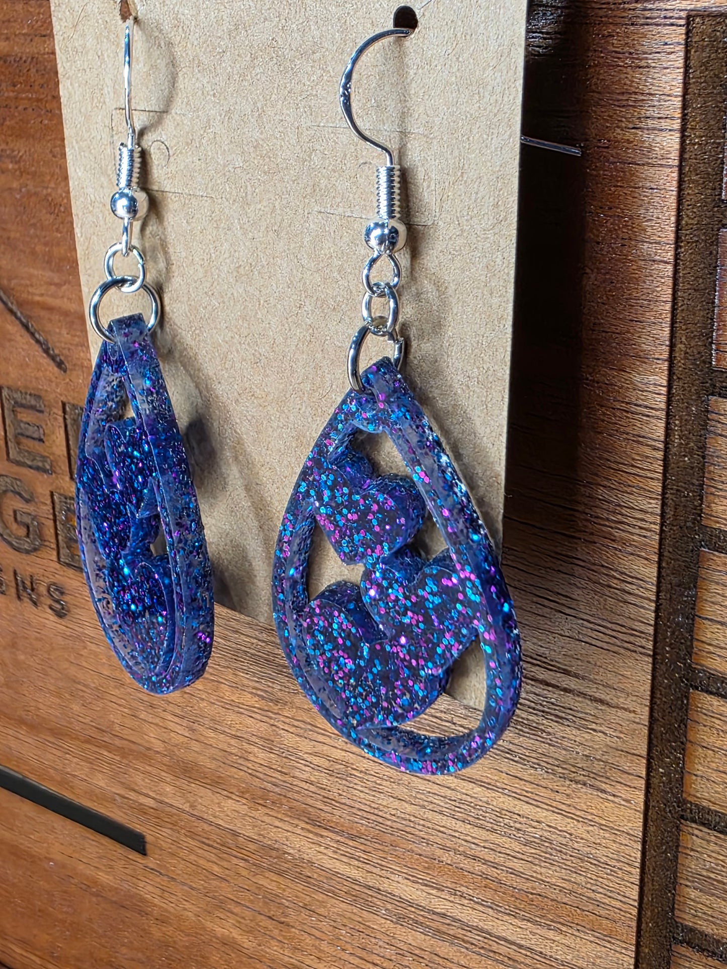 Hearts- galaxy blue and purple