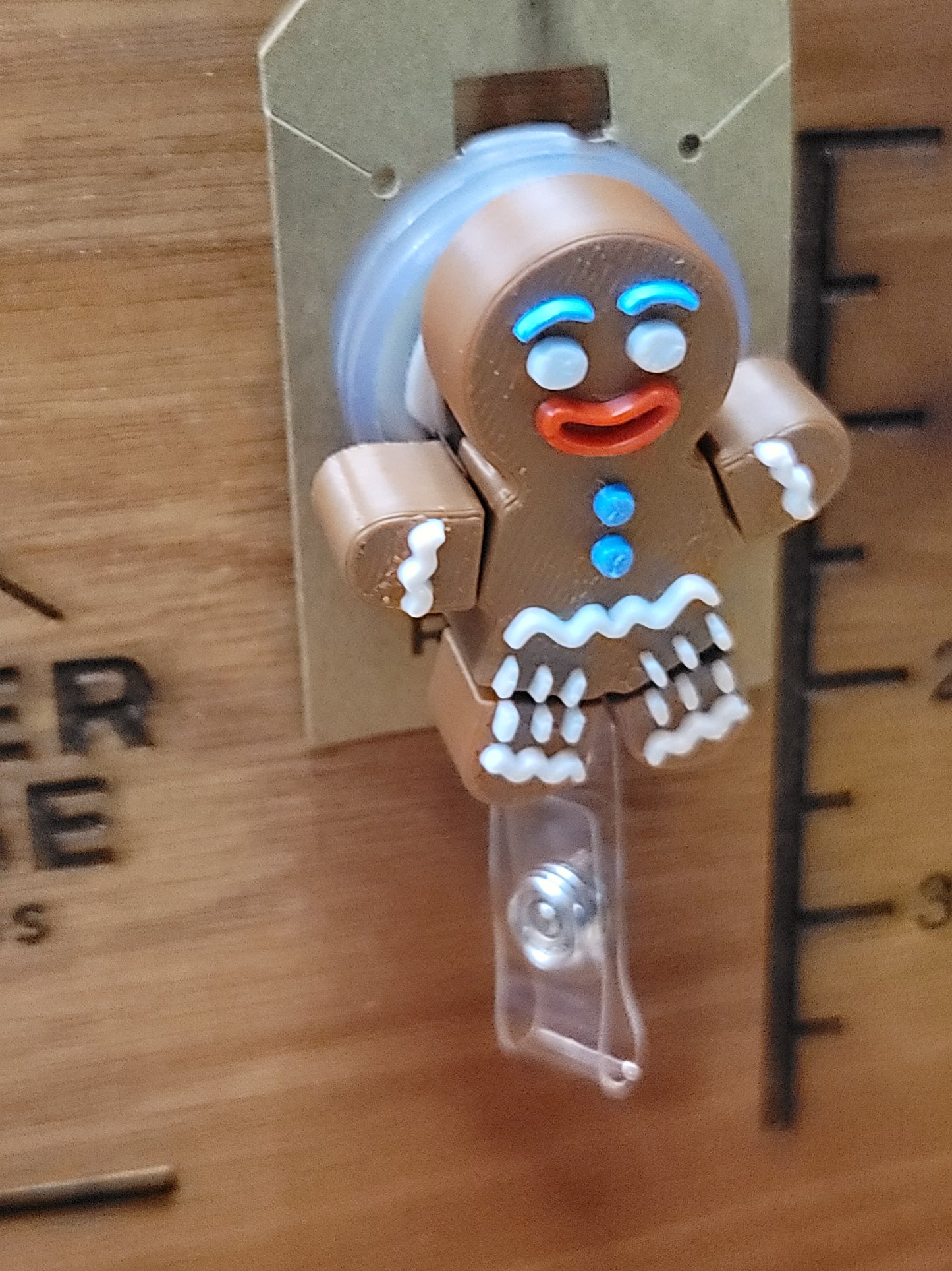 Gingerbread man badge reel