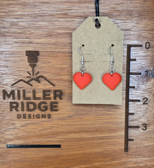 Knitted hearts (red)