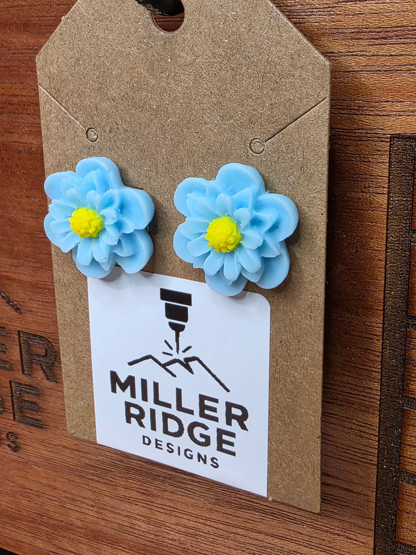 Light blue dahlia flowers