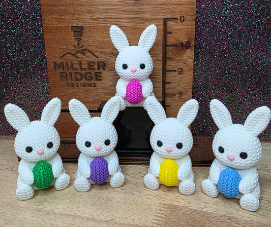 White bunny with egg (5 different colors)