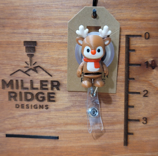 Reindeer badge reel