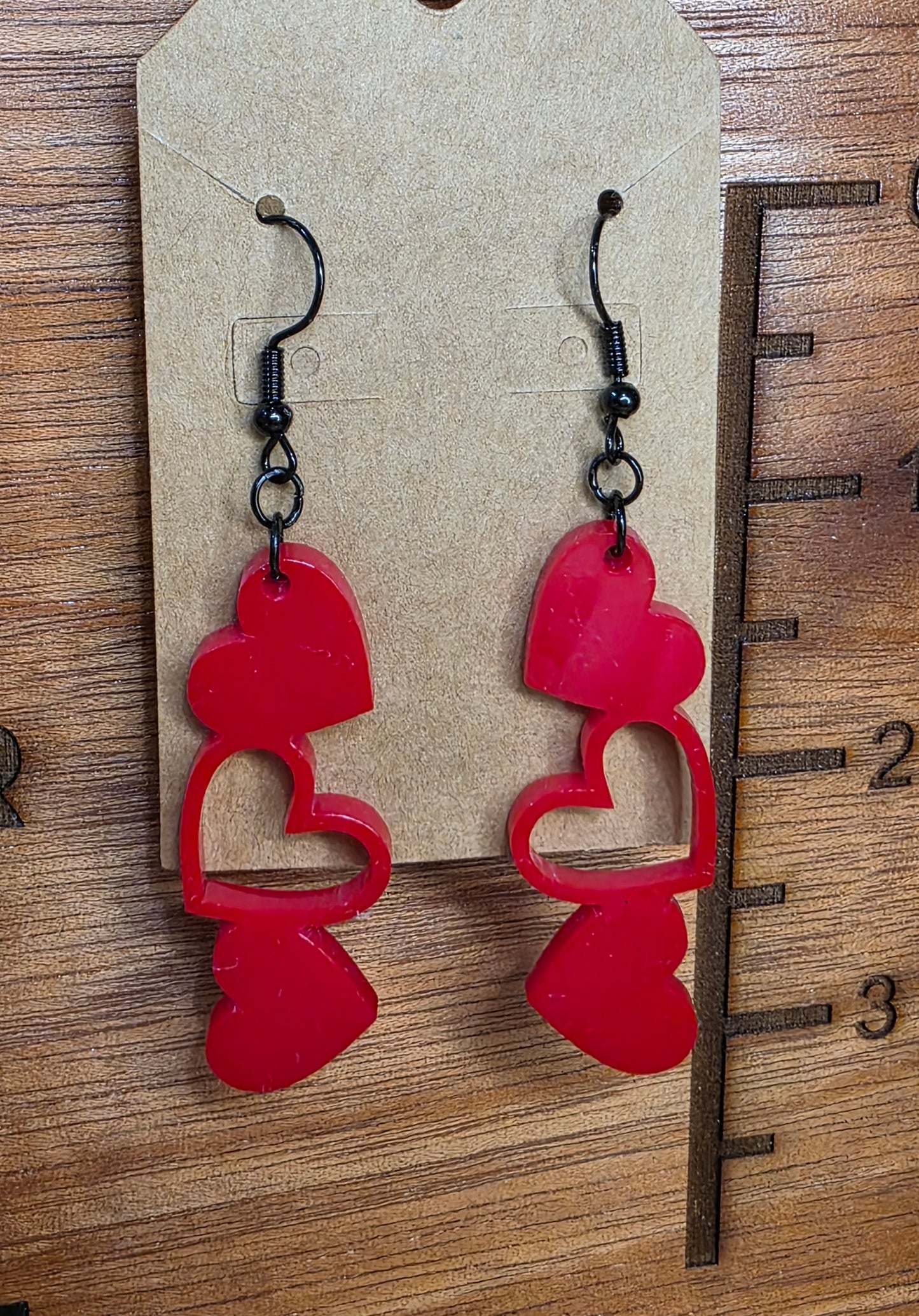 Stacked hearts-red