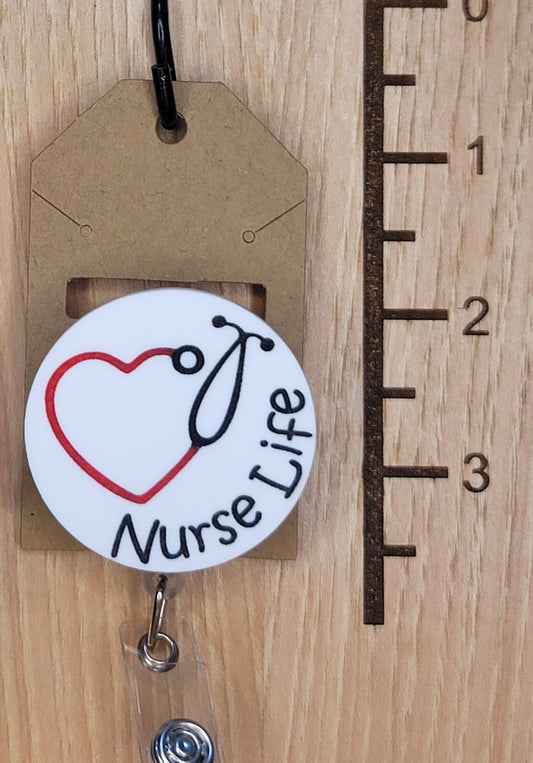 Nurse life badge reel
