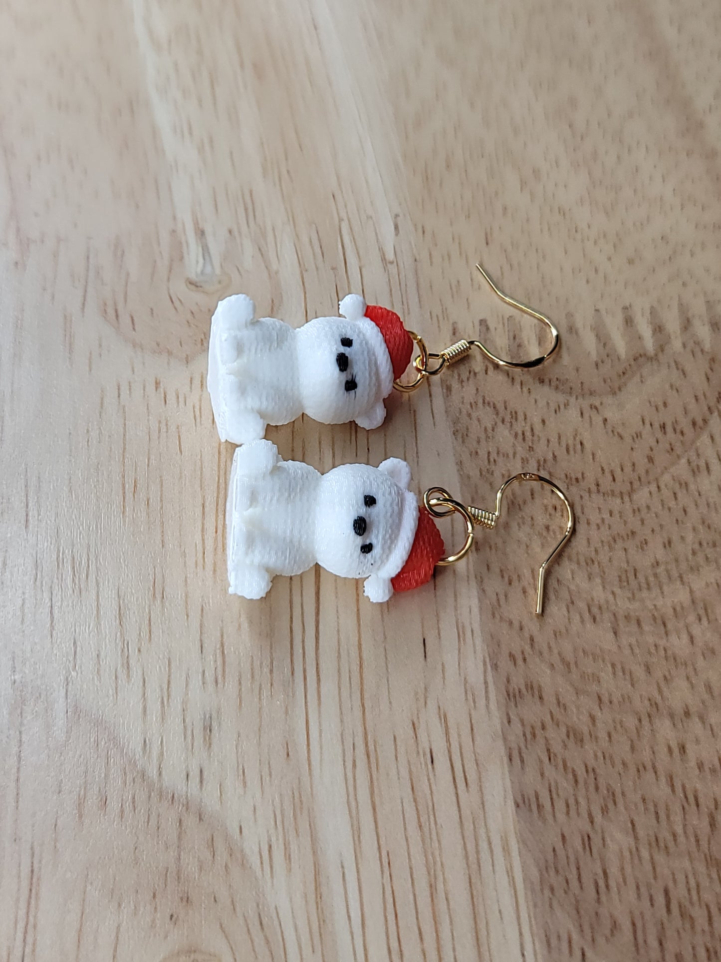 Knitted Polar Bear with Santa hat