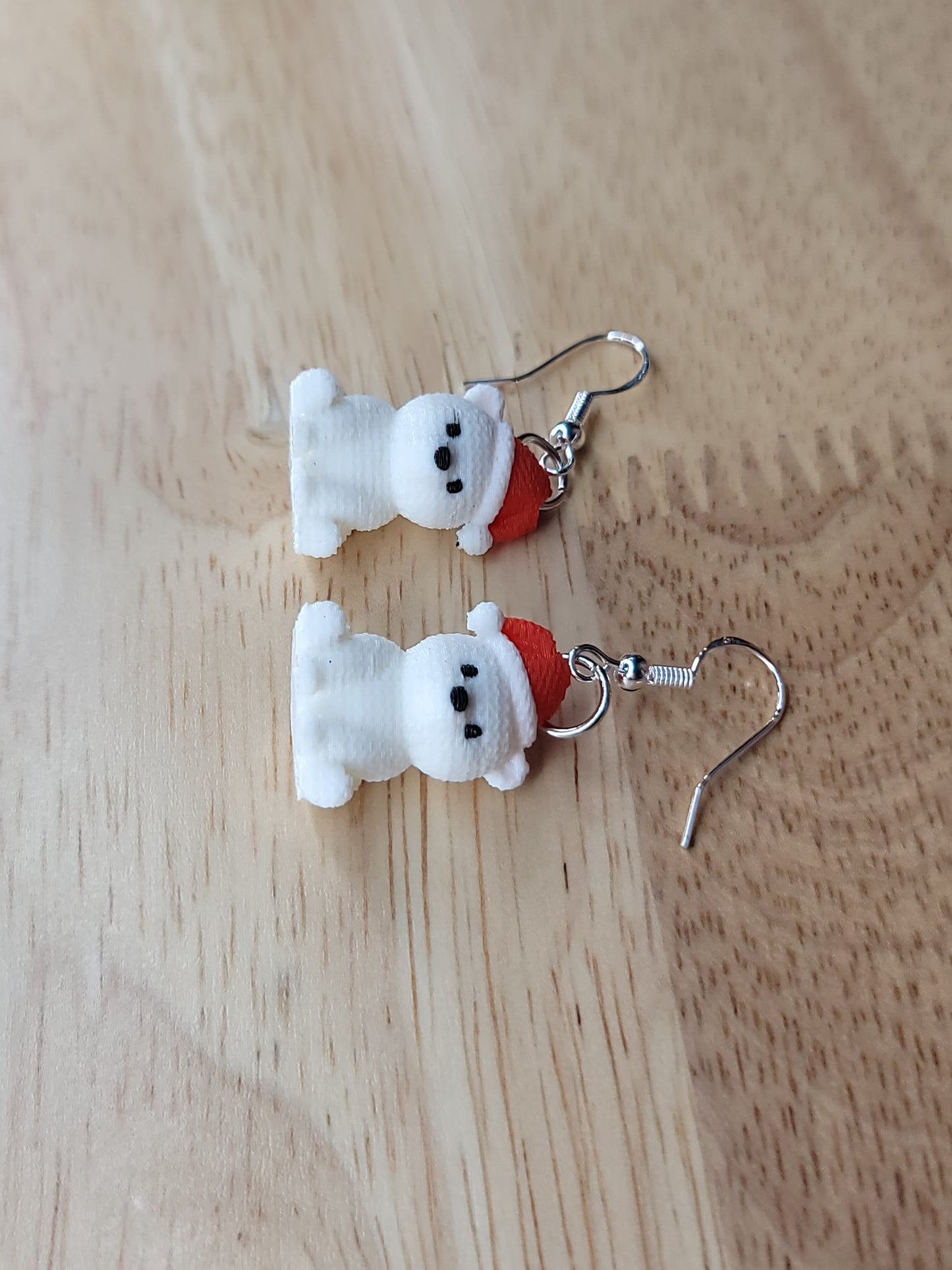 Knitted Polar Bear with Santa hat