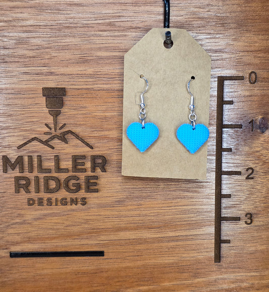 Knitted hearts (blue)