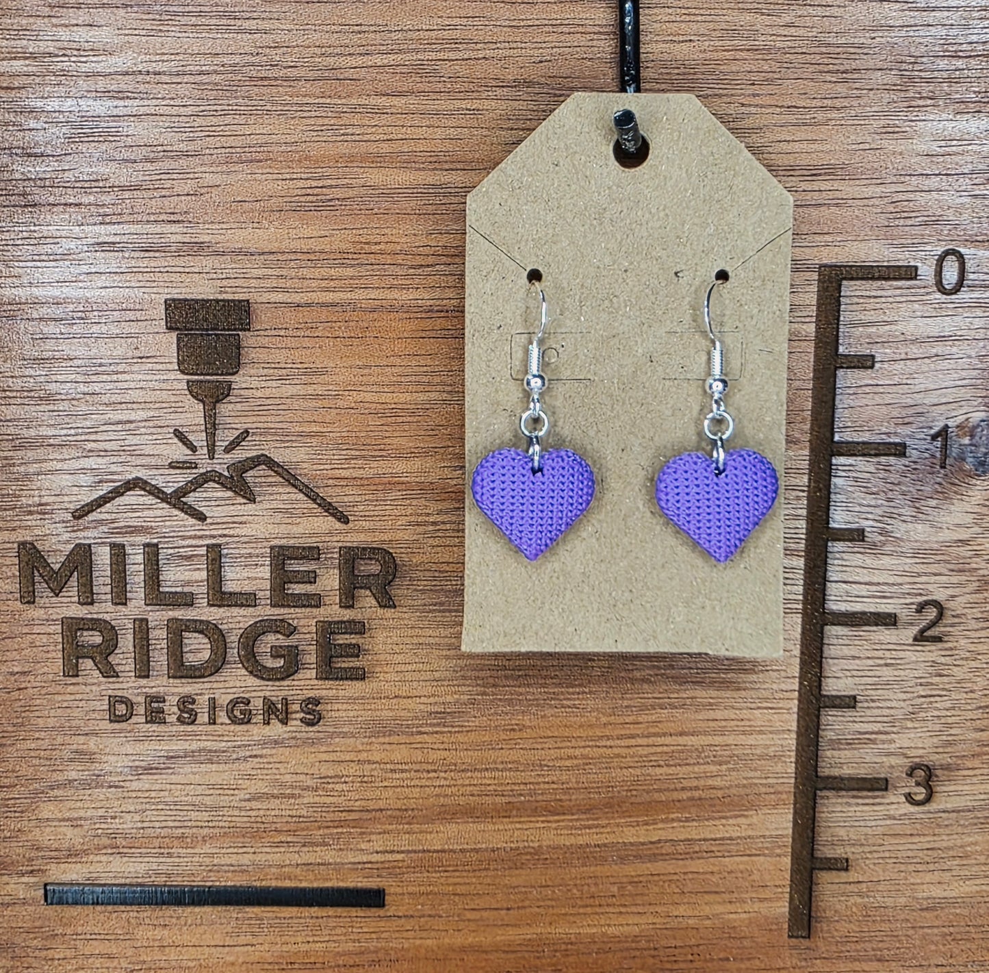 Knitted hearts (purple)